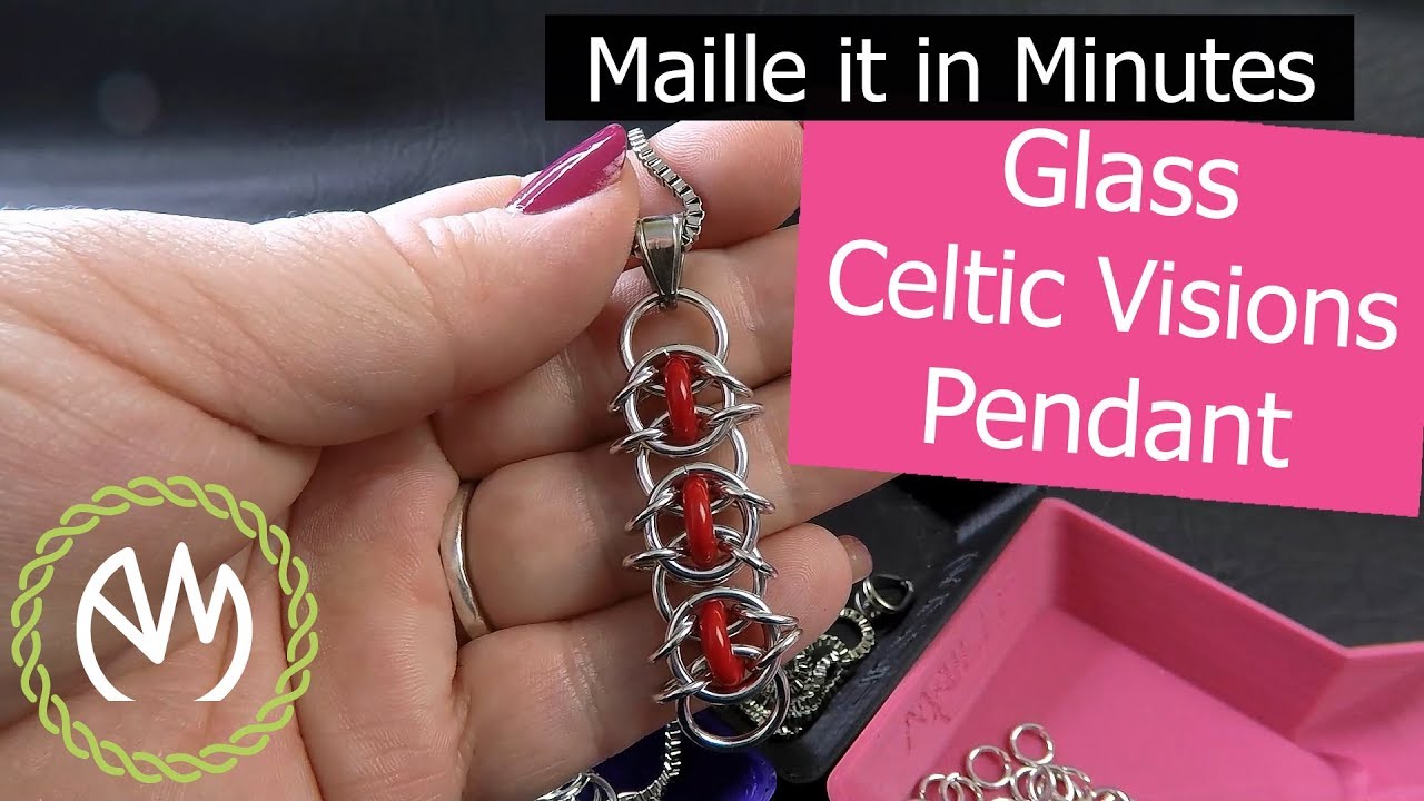 Chain Maille Project Tutorial - Glass Celtic Vision Pendant