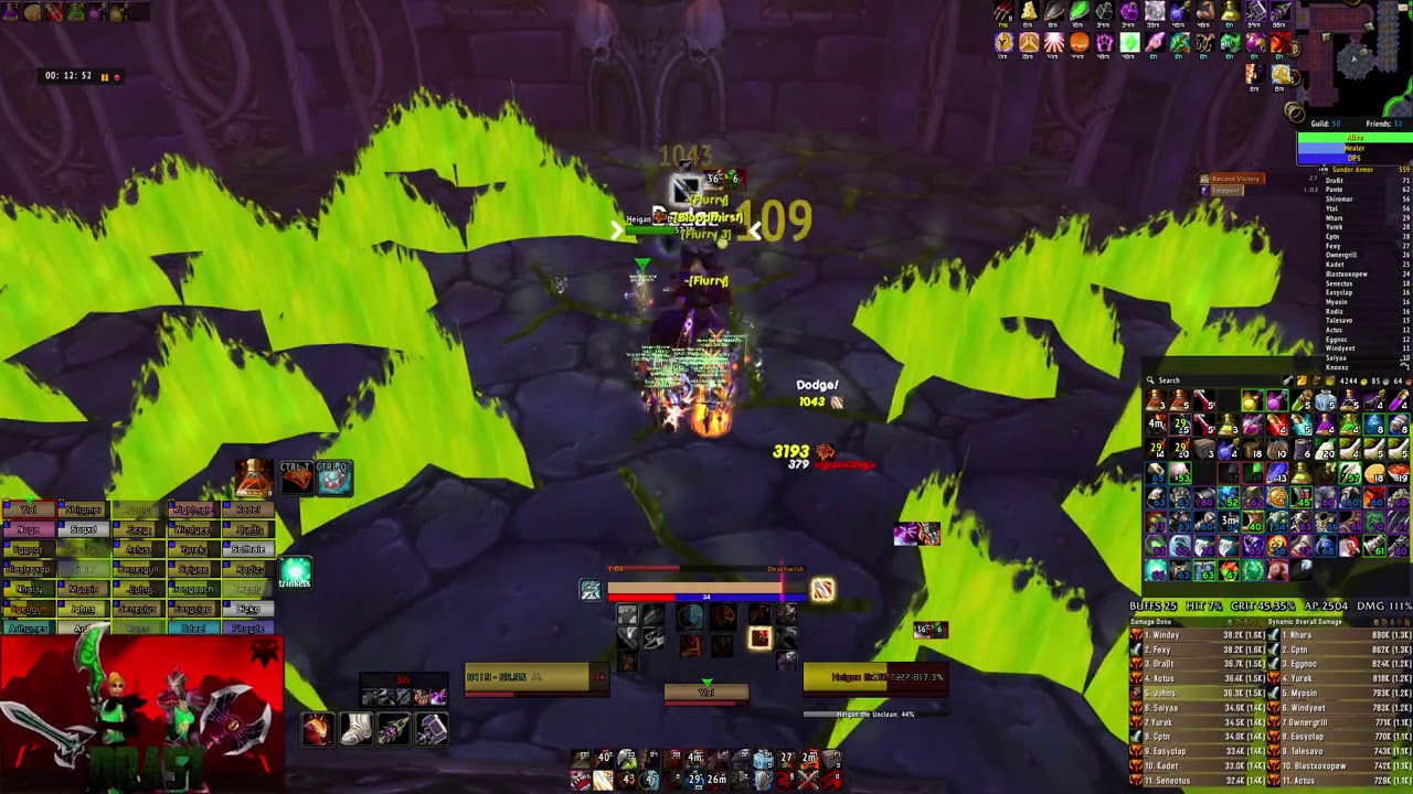 World first Sub 1 hour Naxxramas in 59:44 by Salad Bakers Drast Fury Warrior PoV