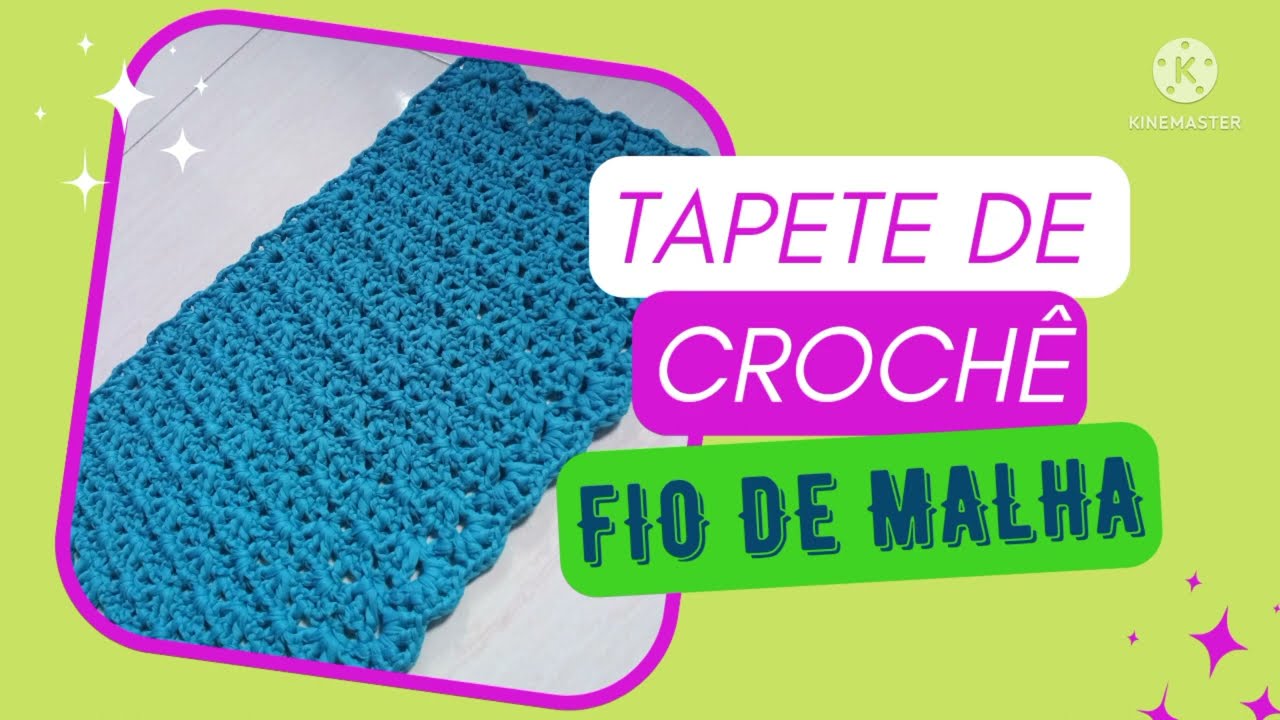 TAPETE DE CROCHÊ FIO DE MALHA 😍