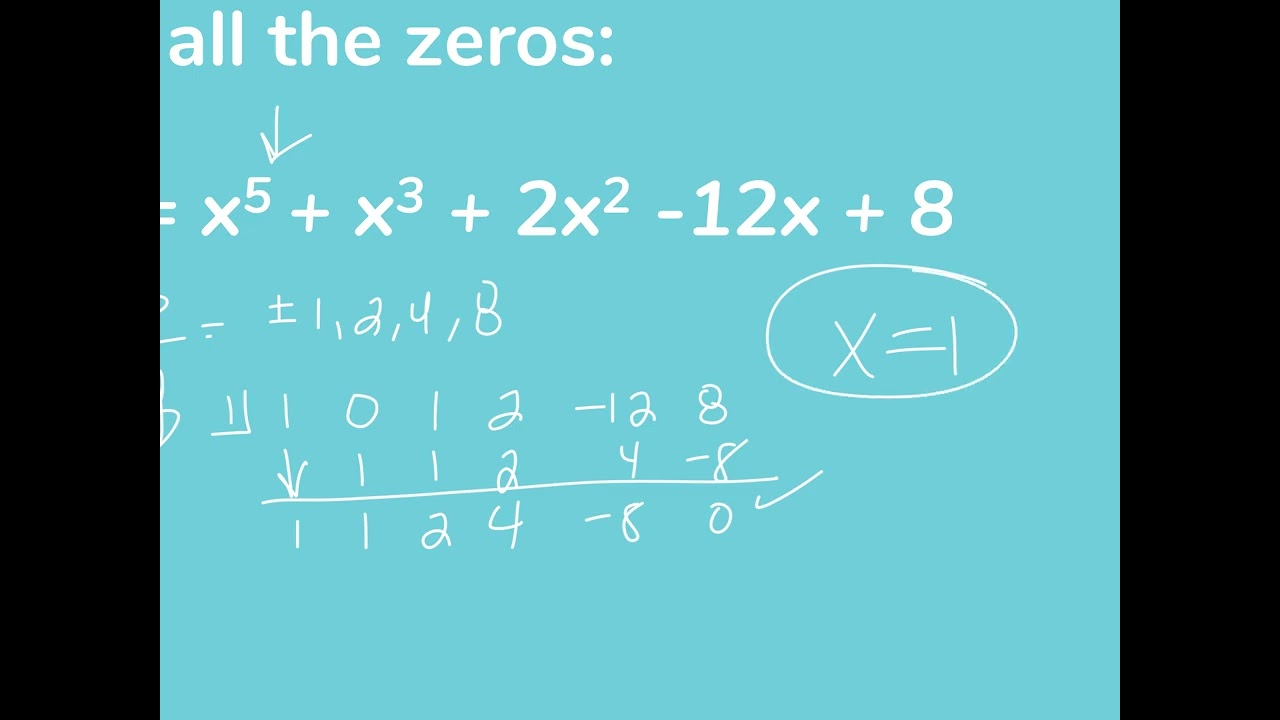 02.03 Alg2 3.4 Zeros of a polynomial Function Part 2