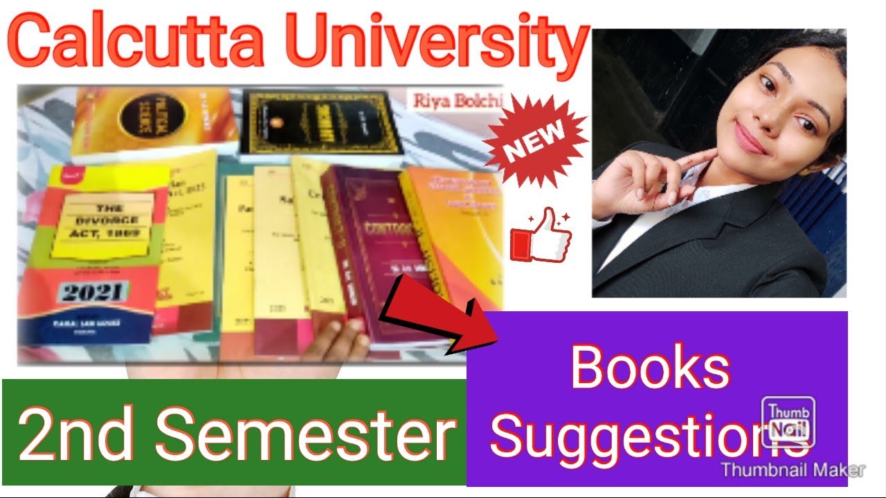 2nd Semester Books📚Suggestion।।Calcutta University।।B.A. LL.B।।#riya_bolchi