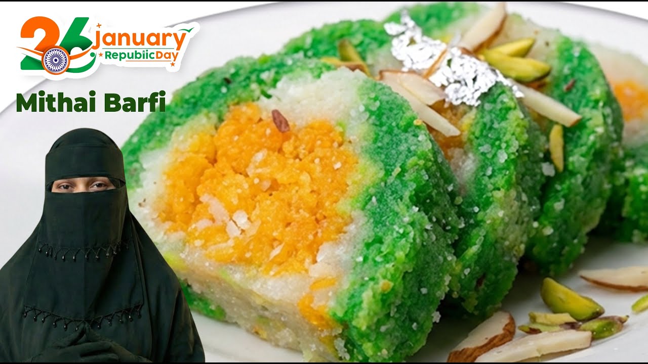 Easy Republic Day Special Sweet Recipe I Milk Powder Sweet | रिपब्लिक डे स्पेशल तिरंगा बरफी