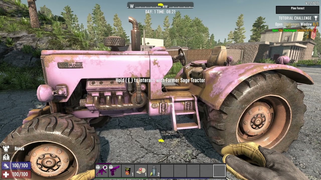 Farmer Sage Tractor vehicle mod 7 days to die