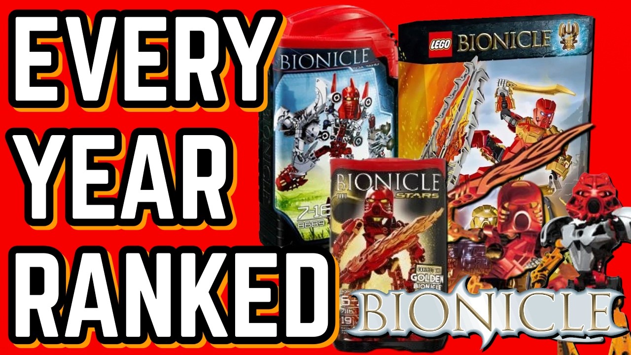 Рейтинг всех выпусков LEGO Bionicle за каждый год