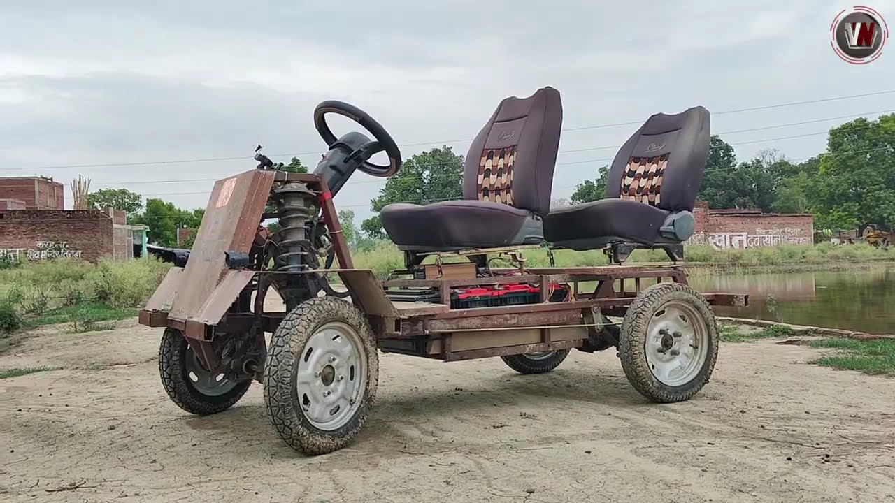 How to make  Electric car at home || simplest electric four wheel || VSV WARRIORS