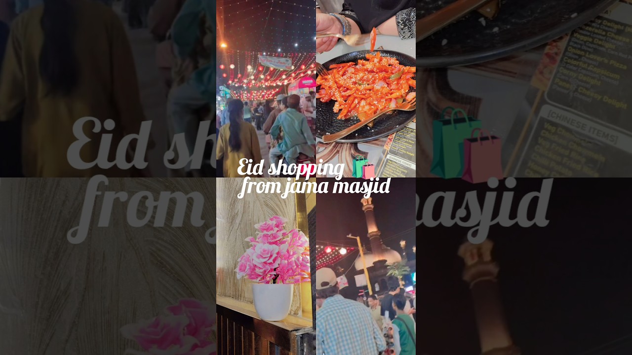 Eid shopping 🛍️ from jama masjid #viralvideo #youtubeshorts #explore #shopping #eid#viral#jamamasjid