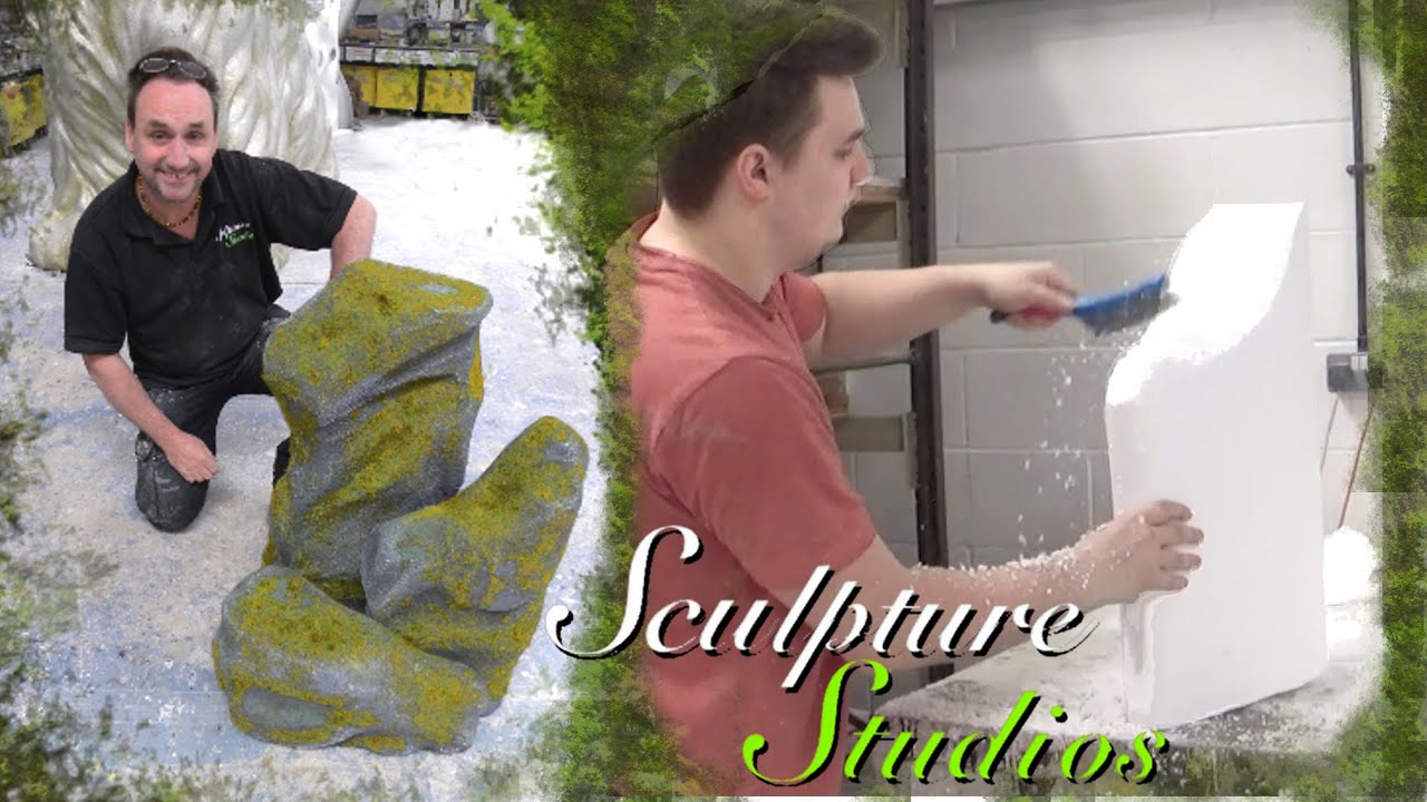 Mossy Polystyrene / Styrofoam Rocks by Sculpture Studios