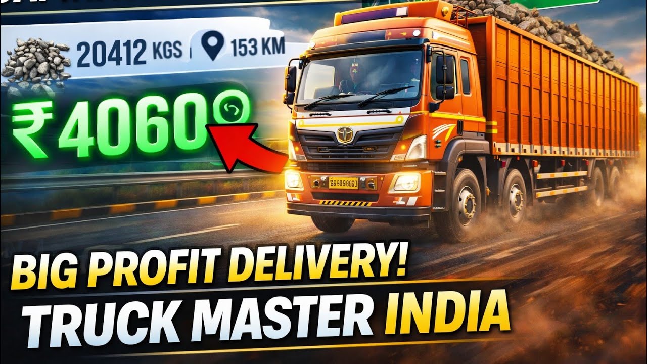 20,412 KGS Heavy Load Challenge 🚛 | Truck Master India Big Profit Run#vairalvideo #automobile#gaming