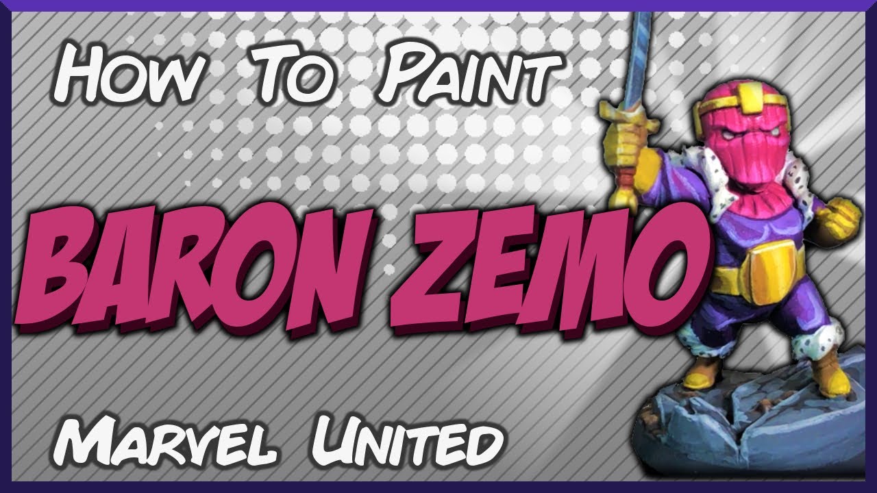 Painting Baron Zemo - Marvel United: Stretch Goals