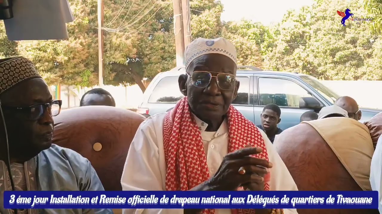 Installation et Remise du drapeau national aux délégués de quartiers de Tiv:keur khaly & Darou salam