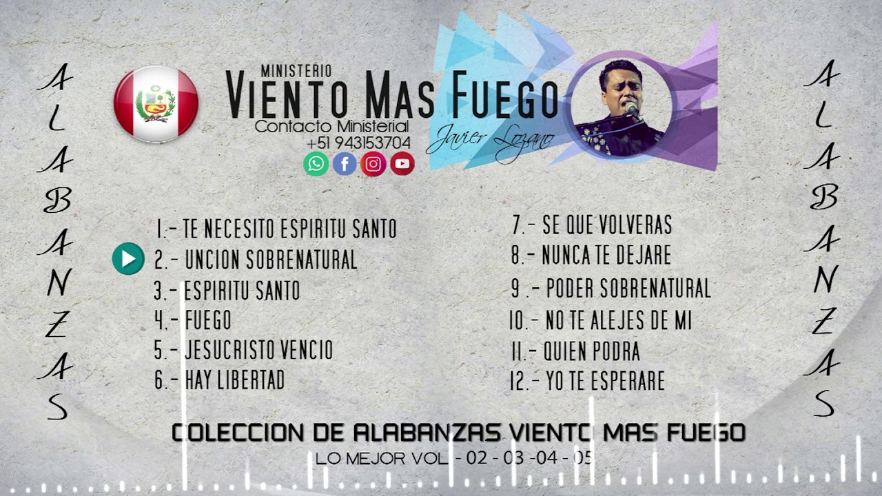 Alabanzas de Unción | Viento Más Fuego | Javier Lozano | Colección de lo Mejor