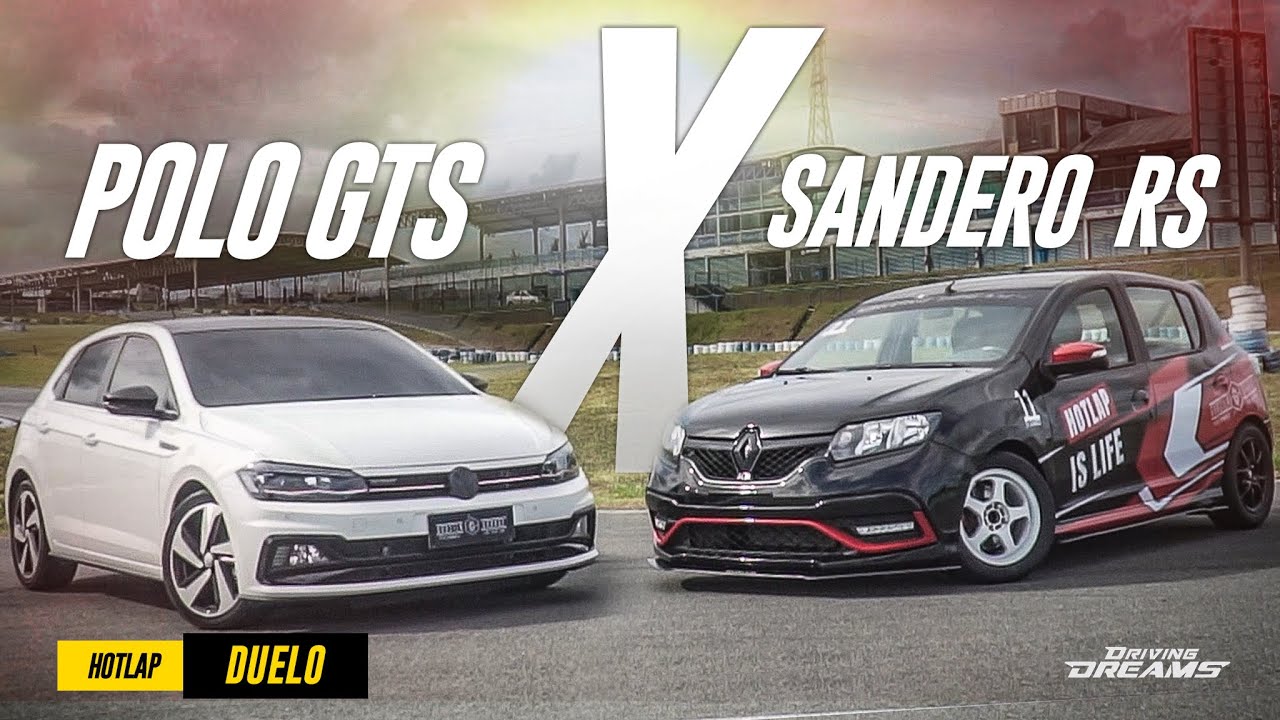 Polo GTS Vs Sandero RS Fuçados e sem mimimi na pista! Duelo de HOT HATCHES, hora da verdade! #166