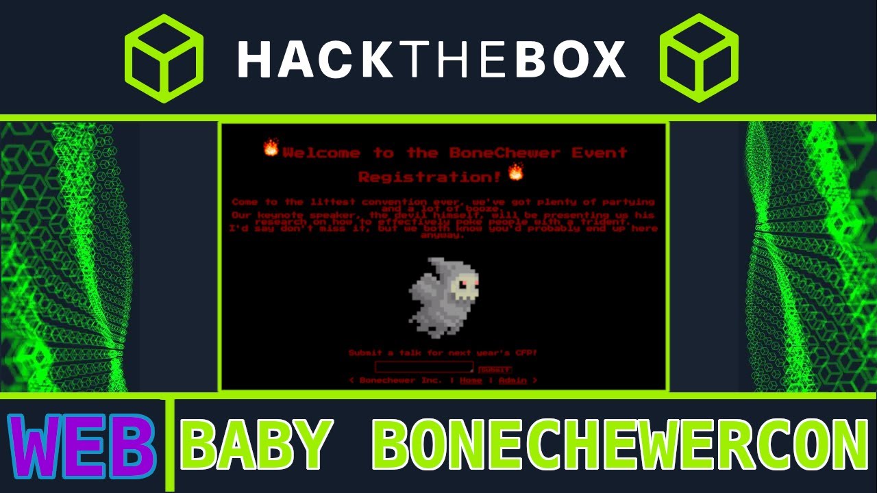 baby BoneChewerCon [easy]: HackTheBox Web Challenge (improper error handling)