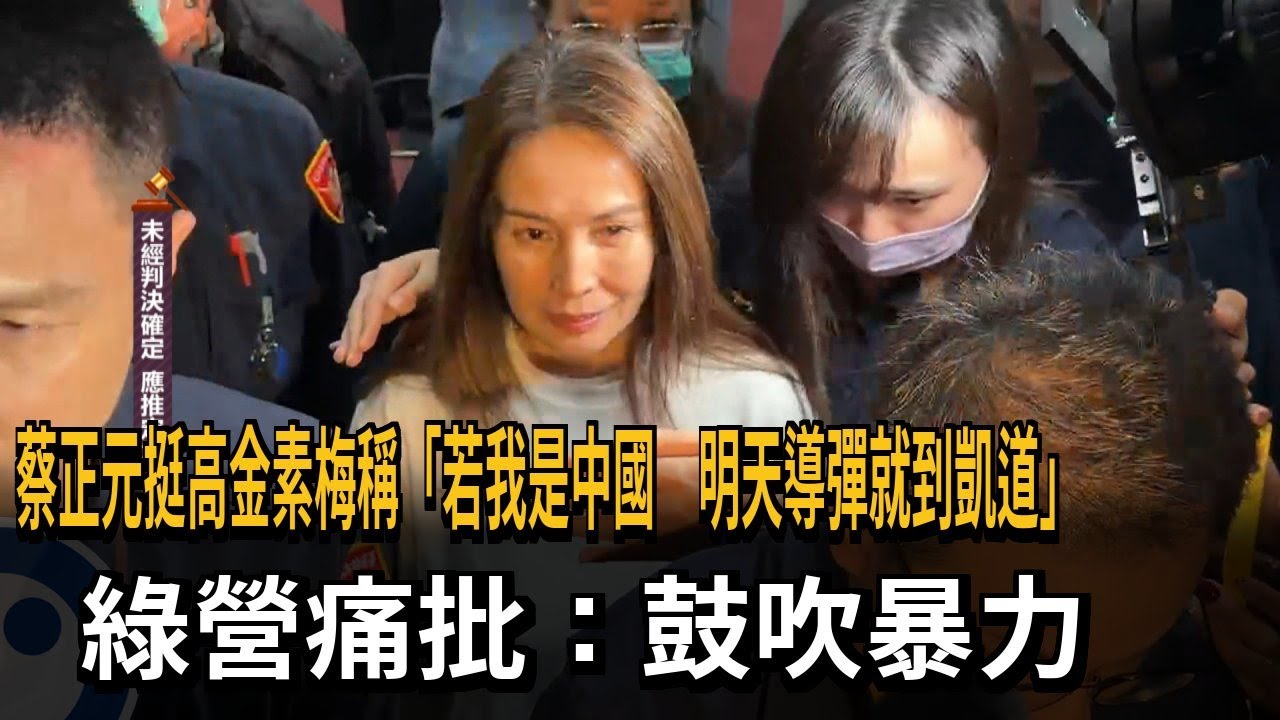 蔡正元挺高金素梅稱「若我是中國　明天導彈就到凱道」　綠營痛批：鼓吹武力威脅－民視新聞