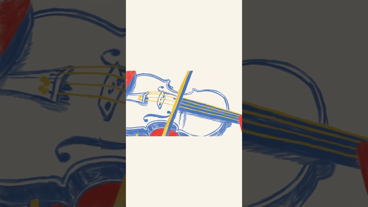 Animation of Violin Playing  #handdrawnanimation #violin #music #animationtechnique #animationstyle