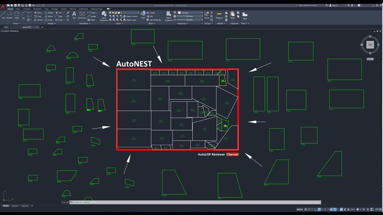 Sắp xếp tấm tối ưu AutoNest cho máy cắt CNC | Autonest in AutoCAD | AutoLISP Reviewer