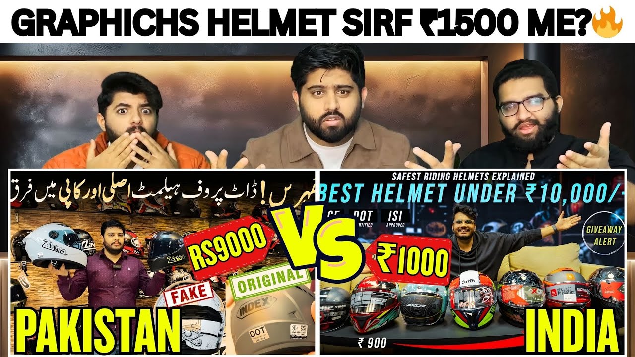 Reaction On Top Helmets India Vs Pakistan | सुरक्षा | Safety & Comfort | Pakistani Reaction 🔥