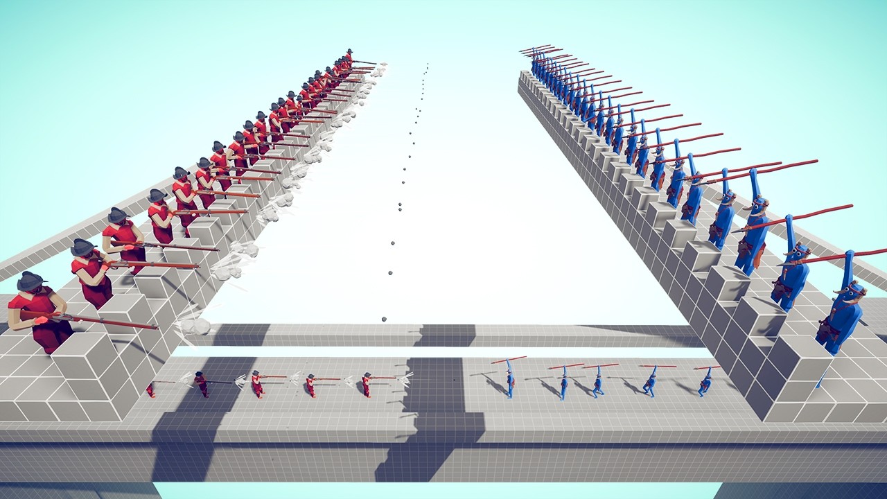 Tournament In Every Unit On The Bridge With Rails Map - Totally Accurate Battle Simulator TABS