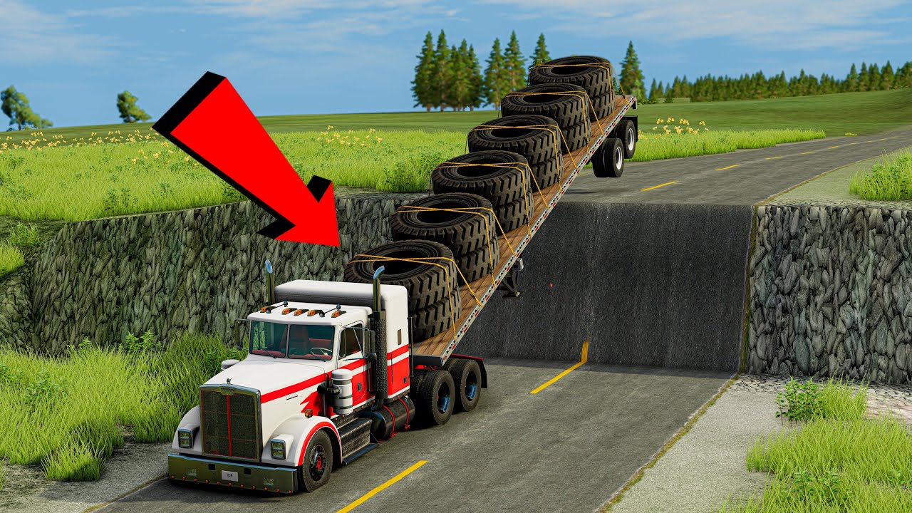 Cars vs Unfinished Road  #2 Challenge Ends in Total Destruction!