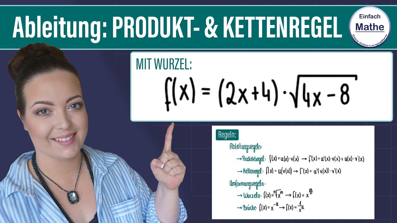 Ableitung mit Produkt- und Kettenregel | Mit Wurzel by einfach mathe!