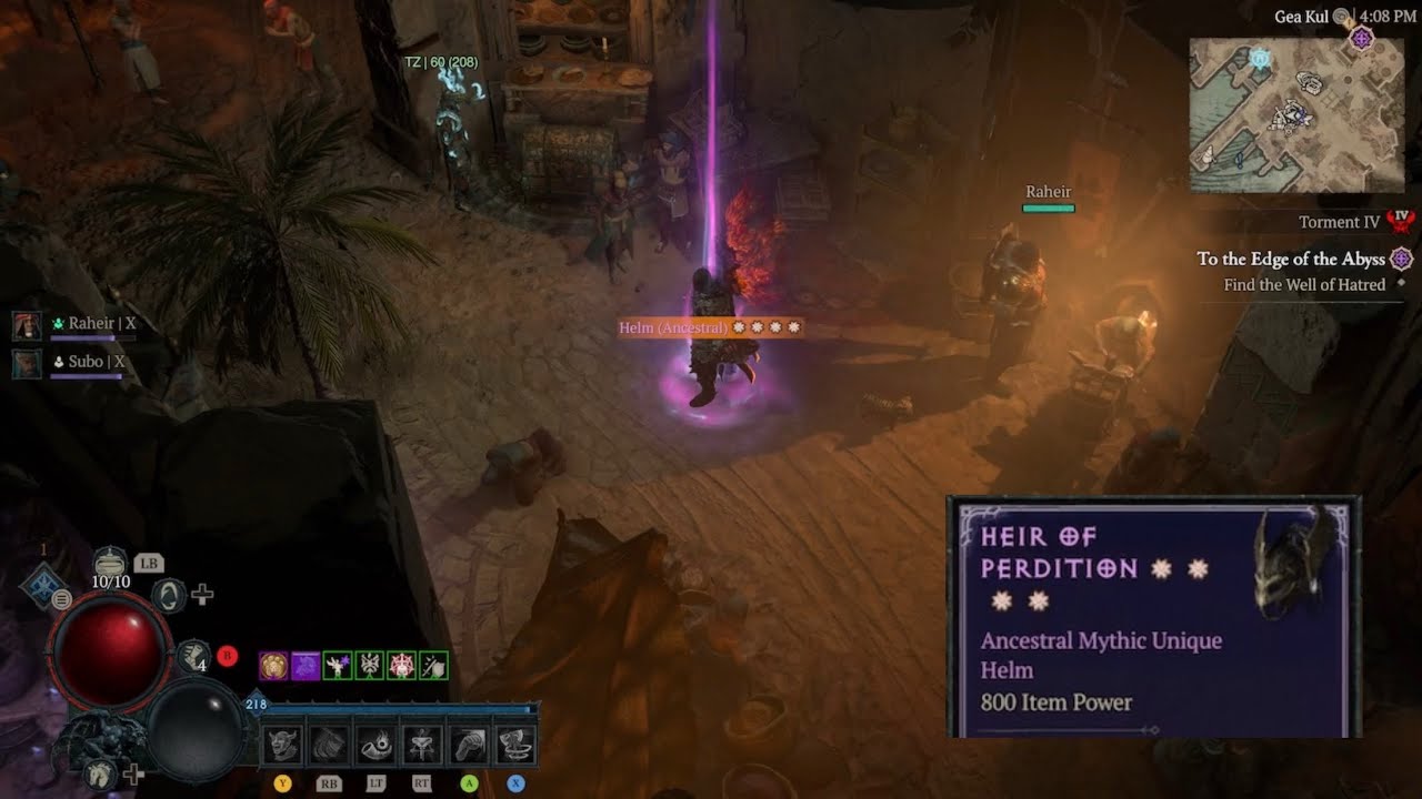 Diablo 4 - Vessel of Hatred - Ancestral Mythic Unique 💜 Heir of Perdition 4GA ⭐️⭐️⭐️⭐️