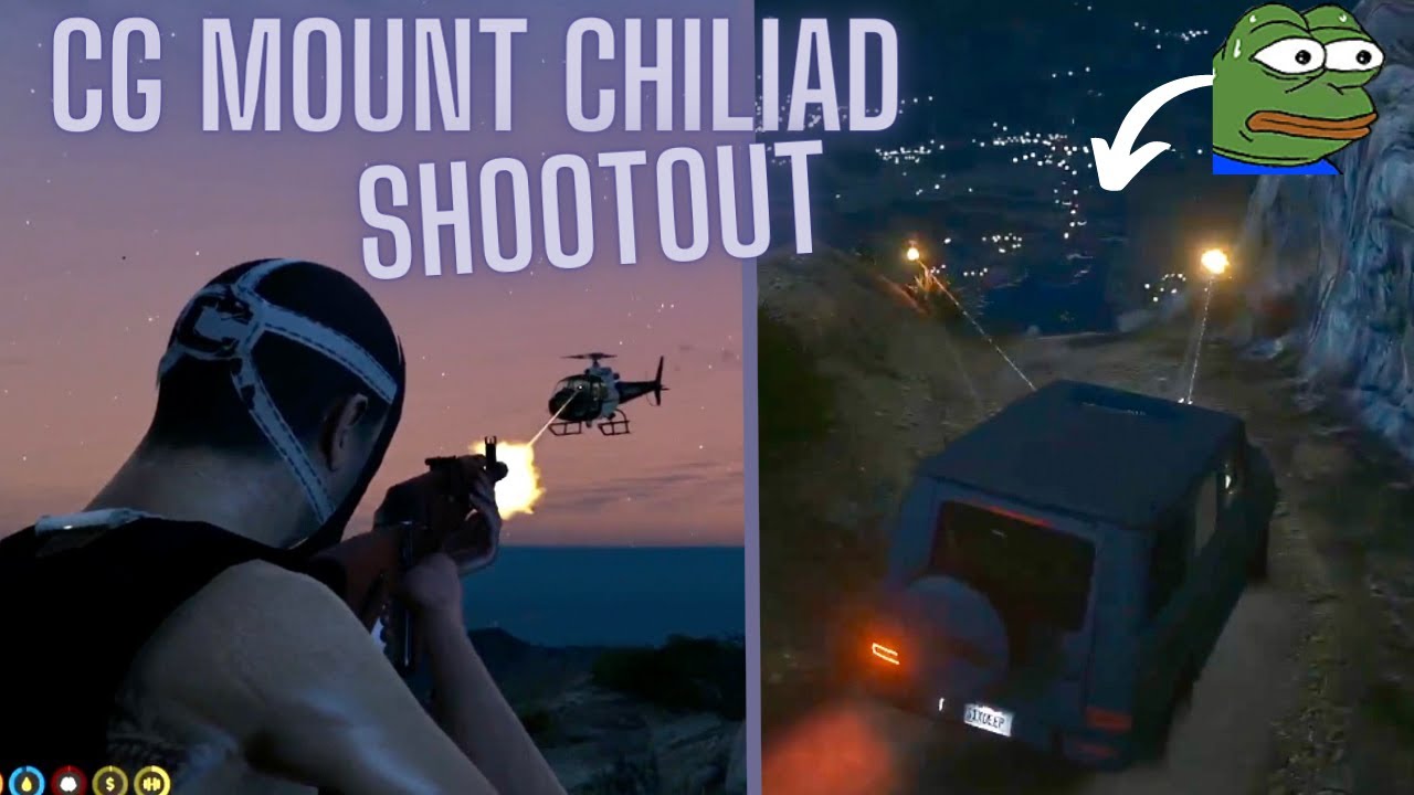 Chang Gang INSANE Mount Chiliad Shootout after Jewelry Store Robbery (multiple POVs)