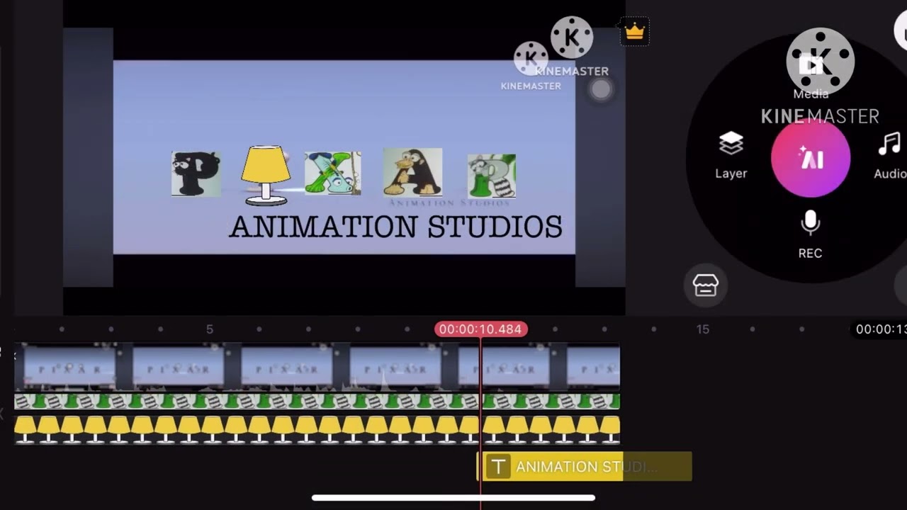 Pixar Animation Studios Logo Alphabetimals KineMaster Speedrun Remake