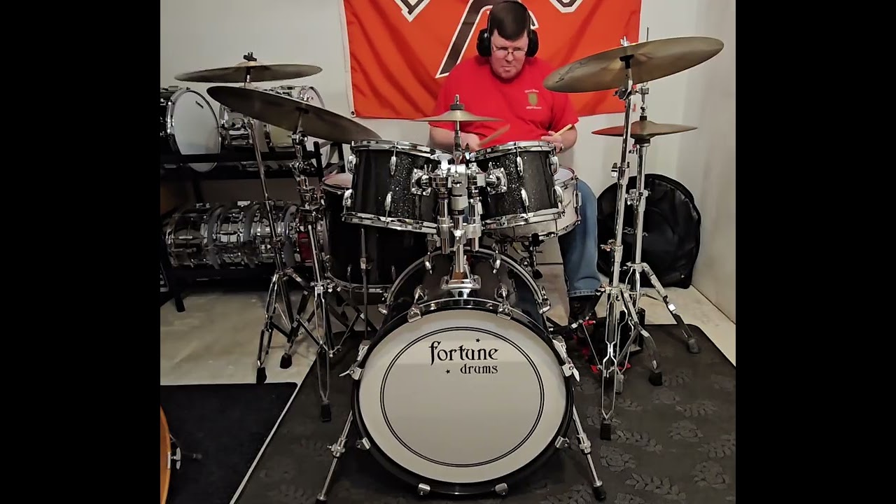 Fortune Drums with a 6.5x14 Rogers PowerTone.