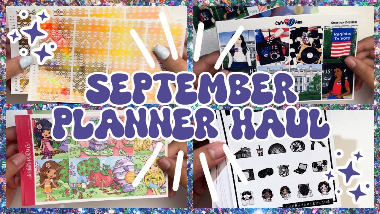 September✨Planner Stickers Haul! (feat. SPC, Plannahannah, Caress Press, + Caf&eacute; with Ana!)