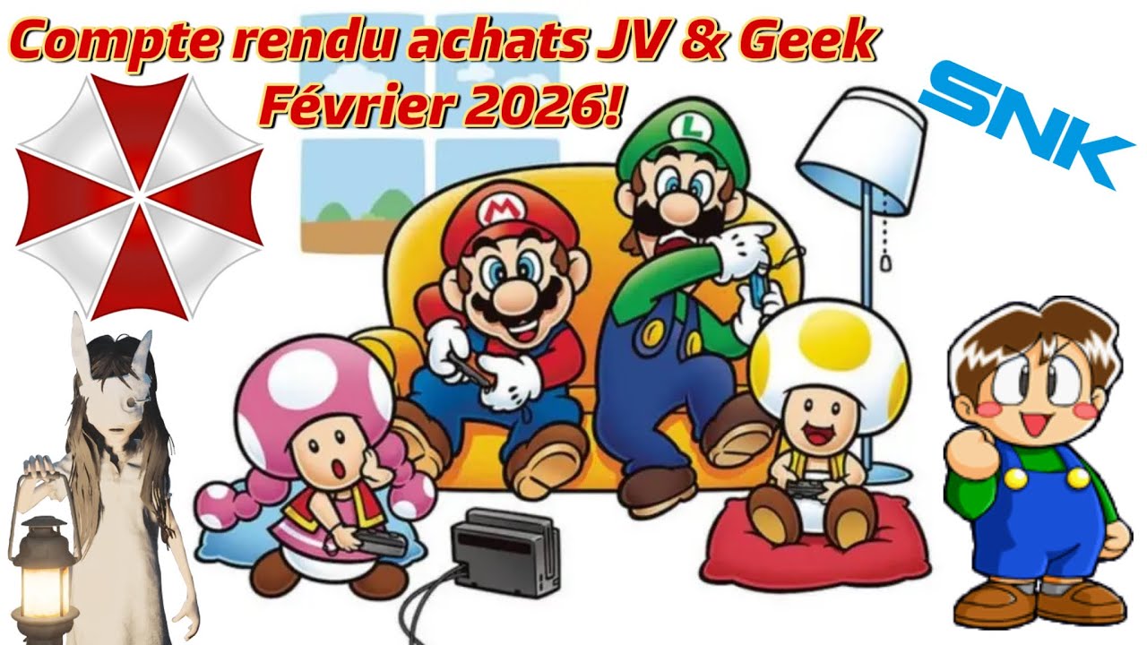 Compte rendu achats jeux vidéo & Geek Février 2026