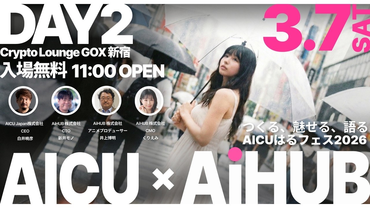 AICUxAiHUBが拓く!クリエイティブAIコミュニティの今後(基調講演) #AICU春フェス