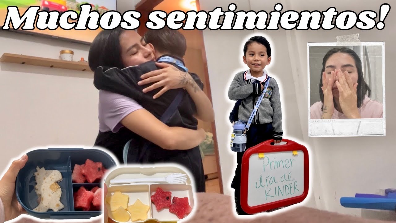 PRIMER DÍA DE CLASES: en el kinder✨|fue muy difícil😭lloramos mucho| Donaji Noguez