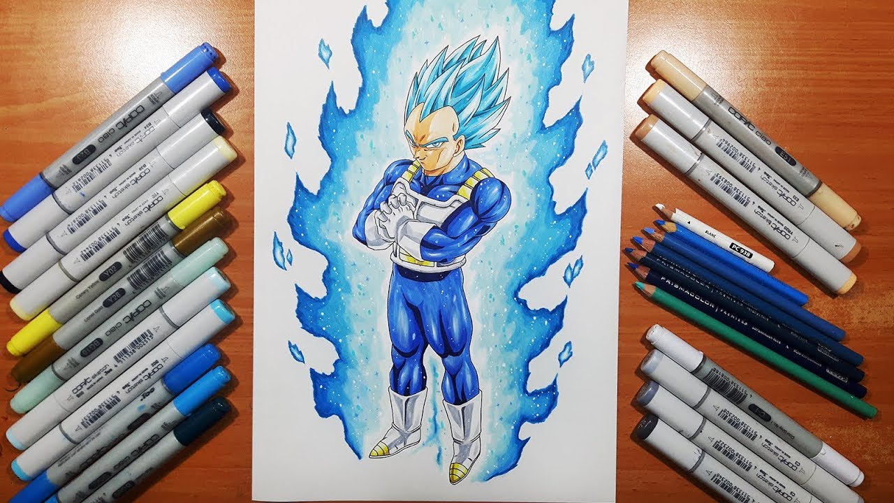Drawing Vegeta's NEW FORM! BEYOND Super Saiyan Blue!