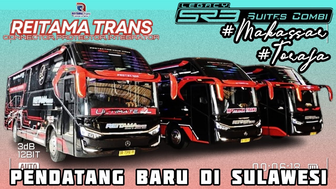 PENDATANG BARU DI JALUR SULAWESI‼️PO BUS REITAMA TRANS RUTE MAKASSAR - TORAJA