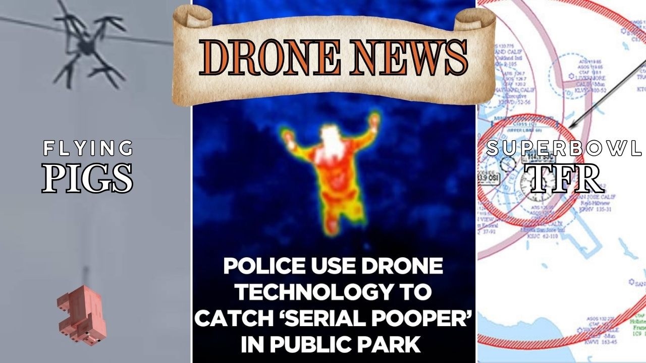 Flying Pigs, Serial Poopers, and Superbowl TFR's - Drone News