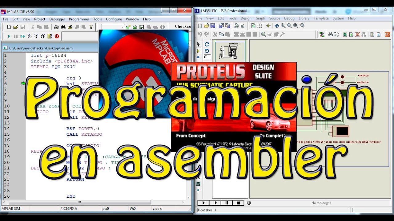 Primer Tutorial de programación básica en ASEMBLER (Prender un led, el 