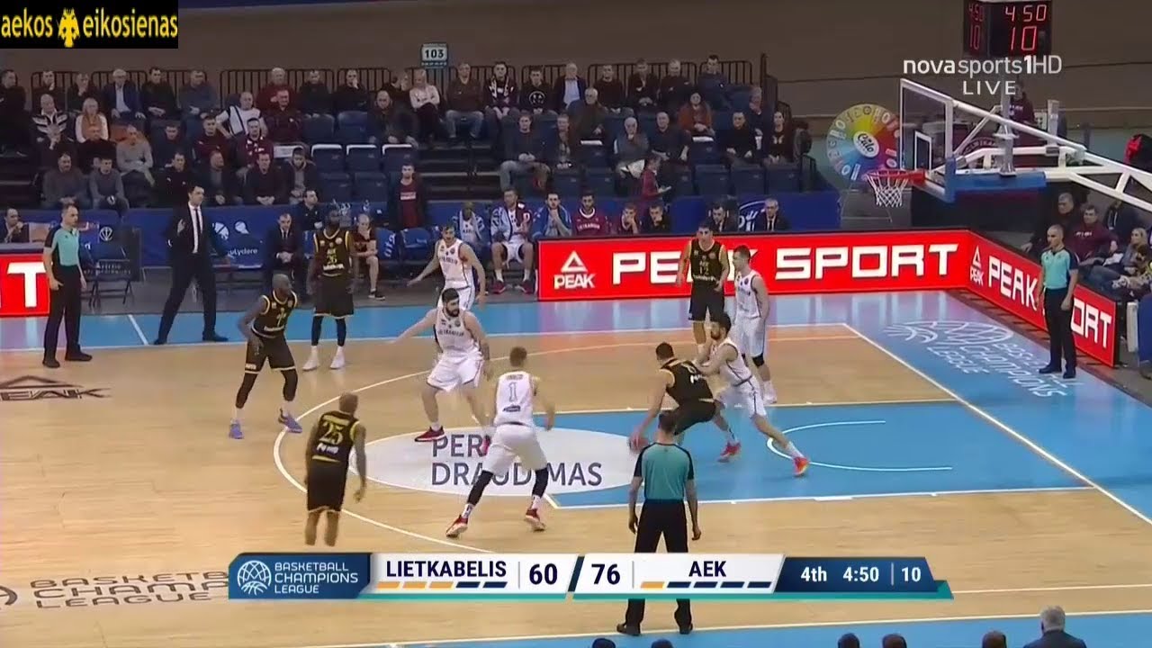 Λιετκαμπέλις-ΑΕΚ 65-84 Στιγμιότυπα HD 13η Άγ. 29-1-2019 / Lietkabelis-AEK 65-84 Highlights