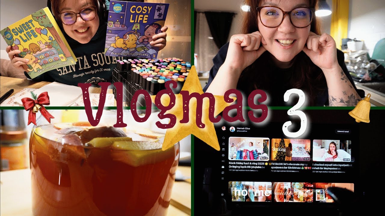 Relaks z kolorowankami i zimowa herbata 🎄 Vlogmas 3 🎄