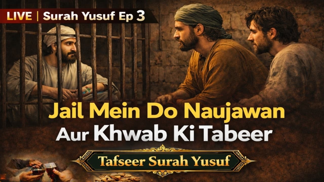 LIVE | Surah Yusuf Ep 3 | Jail Mein Do Naujawan Aur Khwab Ki Tabeer | Tafseer Surah Yusuf