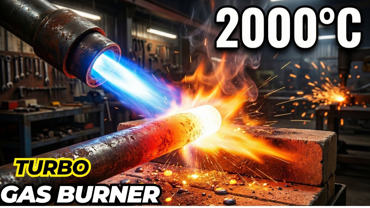 2000&deg;C Turbo Gas Burner 🔥 Extreme Heat Test White Hot Metal