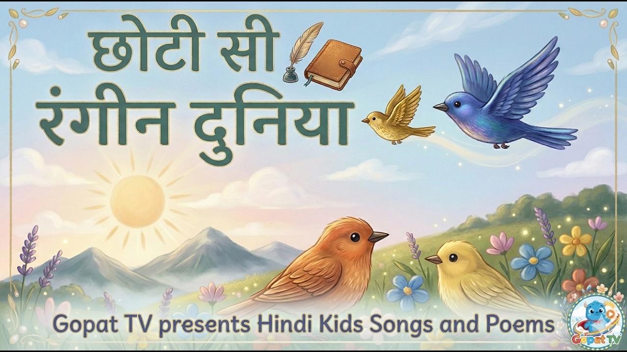 🌈 छोटी सी रंगीन दुनिया | Kids Hindi Poem & Song | बच्चों की प्यारी कविता और गीत
