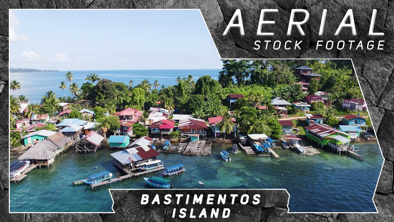 Bastimentos Island, Bocas Del Toro ● Panama 🇵🇦 | 4K Aerial Drone Stock Footage