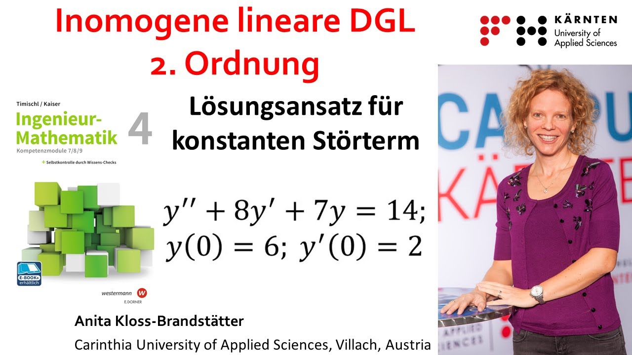 Inhomogene lineare Differentialgleichung 2. Ordnung &ndash; L&ouml;sungsansatz f&uuml;r konstanten St&ouml;rterm