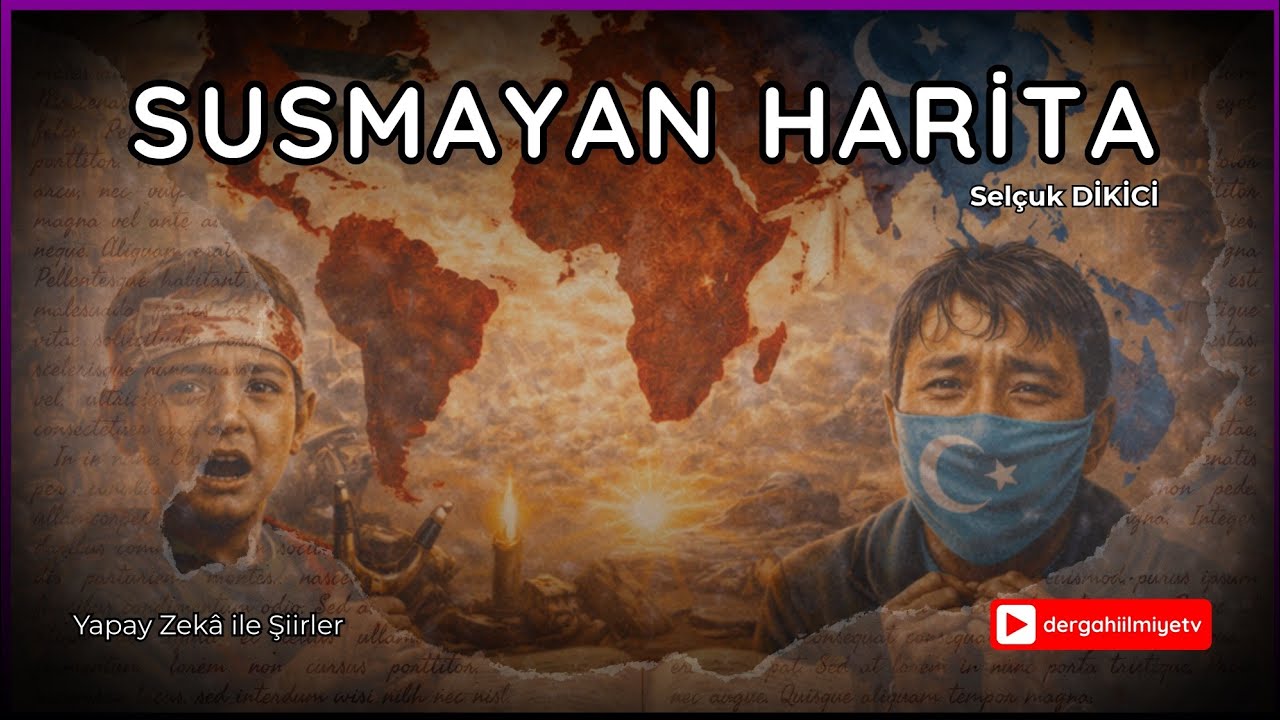 Yapay Zekâ ile Şiirler Bölüm 8 - Susmayan Harita (Şair: #selçukdikici )  #yapayzekâileşiirler