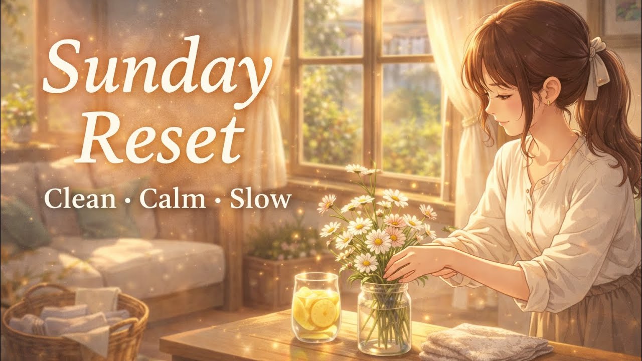 Sunday Cleaning, Fresh Flowers, and Slow Music 🌿✨