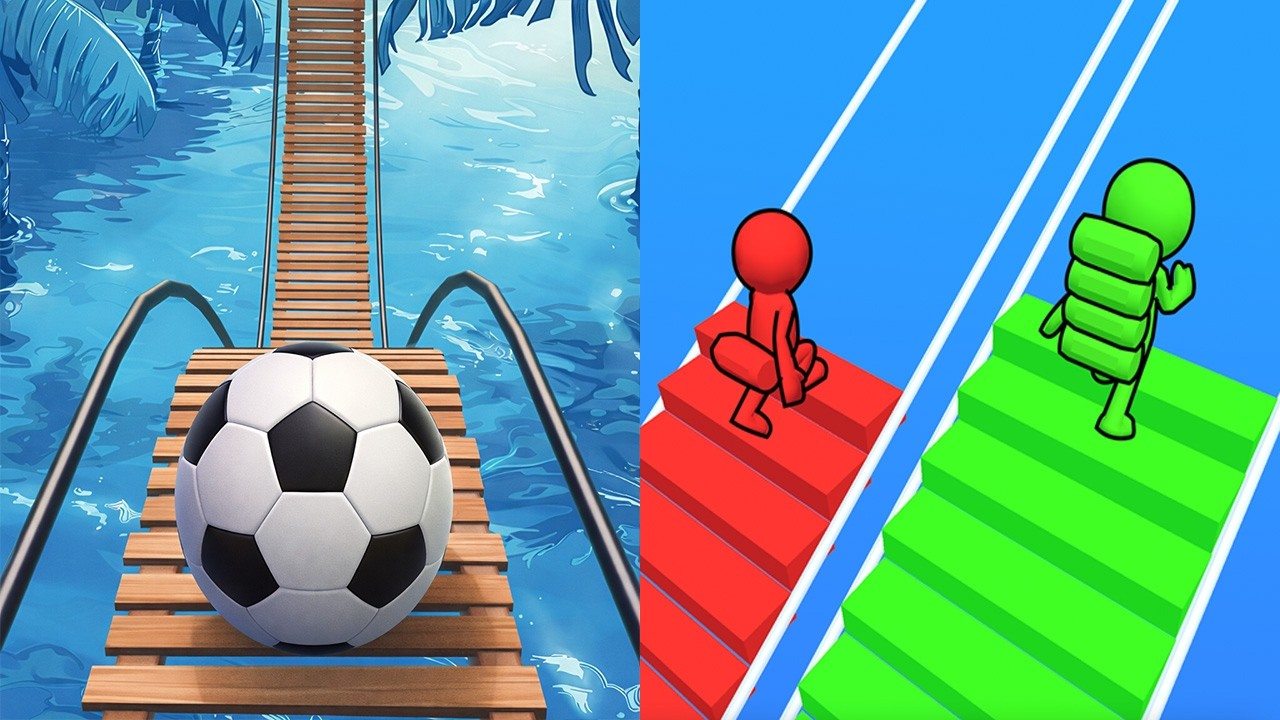 Going Balls VS Bridge Race - All Levels Gameplay Android iOS Ep 1