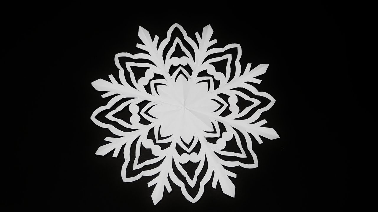 How to Make a Snowflake out of Paper | Christmas Cutting Art (1660)
