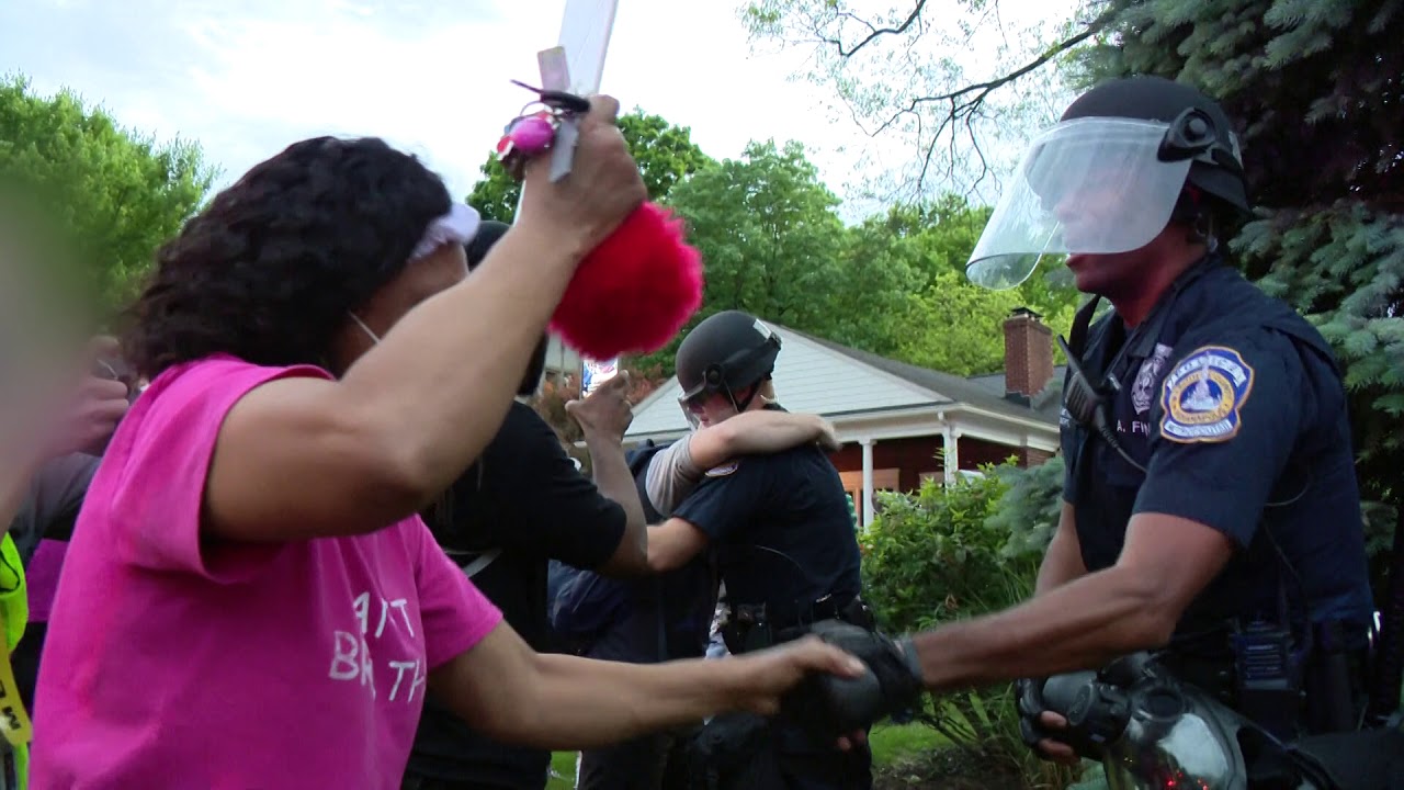 Police and protesters come together in Indianapolis