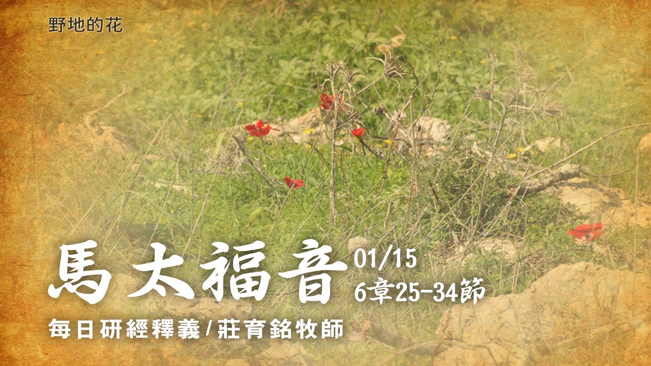 210115 馬太福音 6章25~34節 要先求神的國神的義