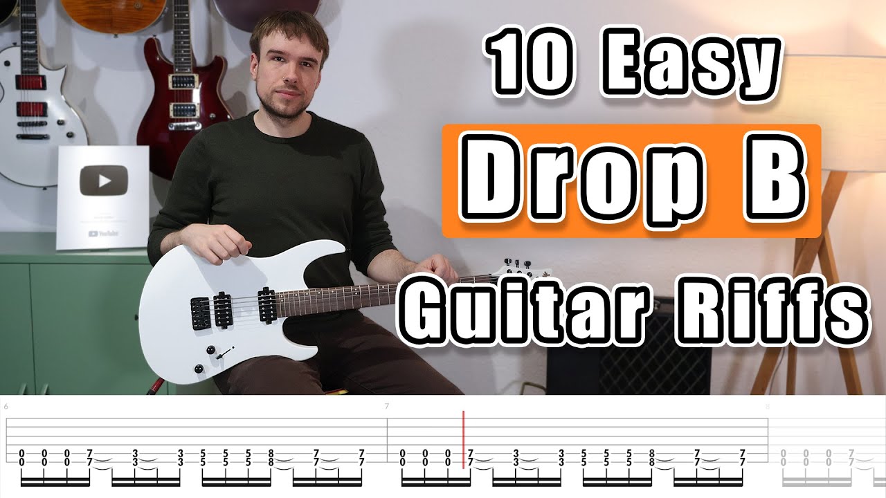 10 Easy Drop B Guitar Riffs (with Tabs)